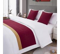 BMKGODN Modern Light Luxury Bed Runner, Hotel End Scarf For King Size Solid Color Cotton Hemp Comfort Bedspread & Scarves For Bedroom Wedding Room(G,50 * 210cm for 150cm Bed)