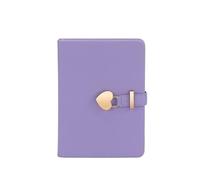 BMKGODN notebook， Secret Ruled Journal Lined Diary With Heart Lock Creative Gift,s(Purple)