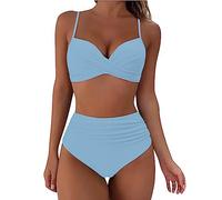 BMKKTOP Bikini Sets for Women UK high Waisted Swimming Shorts Costume Women Cut Out Coverups Ladies Beach wear Leopard Print Dress Plus Size Tankini Swimsuits for Short Sleeve Fringed Waistcoat
