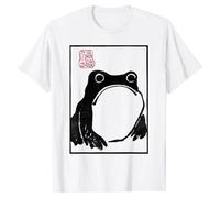 BMKKTOP Cute Cottagecore Frog Grumpy Japanese Frog T-Shirt for Women Men, Unisex Short Sleeve Frog Graphic Tee Tops