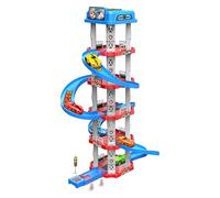BMKKTOP Garage Car Track Playset - Racing Cars Ramp Toy Interactive Traffic Vehicle Track with Street Loop | Preschool Educational Traffic Toys for Girls, Boys, Children Age 3+ (Car)