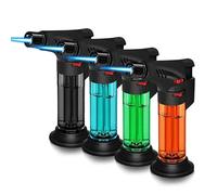 BML 1 x Butane Gas Torch Lighter Assorted Color | Windproof Lighter with Punch and Safety Blow | Refillable Cook Gas Lighters for Candle, Grill, Creme Brulee