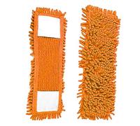 BML 1 x Microfibre Mop Refill Replacement Heads Dust Floor Cloth Cleaning Pads Washable & Reusable Noodle Mops for All Types of Floor (Orange)