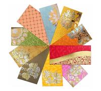 BML 10 x Shagun Gift Envelope Assorted Colors Fancy Silver Foil Stamping Designs Money Holder Cards for Diwali, Easter, Birthday and Wedding Anniversary Designer Envelopes