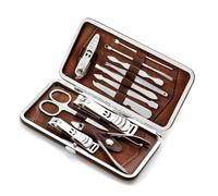 BML 12 Pcs Nail Care Set | Professional Stainless Steel Grooming Tools | Nail Cutter Cuticle Clipper Pedicure At Home | Perfect Travel Case Set For Men & Women