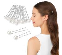 BML 20 x Pearl Hair Pins U Shaped Hair Pins with Pearls for Women Bridal Wedding Party Prom and Everyday Use