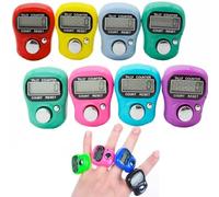 BML 3 x Digital Finger Ring Electronic Tally Counter | Mini LCD Light Ring Hand Tasbeeh Tasbih Tally Counter Timer Beads for Muslim Prayer (Random Color)