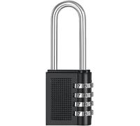 BML 4 Digit Code Combination Padlock Heavy Duty Weatherproof Metal Body for Gym Locker School Locker Outdoor Gate Shed & Garage (1)