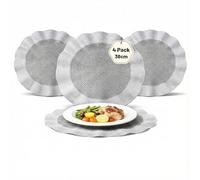 BML 4 x Woven Table Placemats Easy To Clean Heat Resistant Round Table Mats for Kitchen Dining Table Home Decor (38 cm)