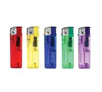 BML 5 x Multipack Electronic Lighters Child Safe Pocket Lighters with Windproof Adjustable Flame Ideal for Kitchen Stove BBQs Camping