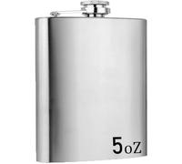 BML 5oZ Stainless Steel Hip Flask Leakproof Portable Pocket Whiskey Flask for Men Women Ideal for Travel Camping Hiking Outdoor Adventures and Gift