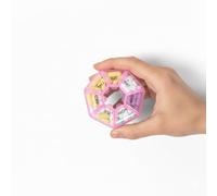 BML 7 Day Weekly Daily Pill Box Round Shaped Organiser Medicine Tablet Storage Dispenser Portable for Vitamins and Supplements Holder Travel Pill Case (Pink)