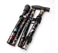 BML Adjustable Folding Walking Stick 5 Colors | Lightweight Height Adjustable Folding | Aluminium Cane Portable Handle Comfortable Grip for Men & Women (Black & Brown)