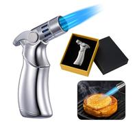 BML Blow Torch for Cooking Refillable Soldering Torch Safety Lock Adjustable Flame Kitchen Torch for Creme Brulee Desserts Baking DIY Soldering
