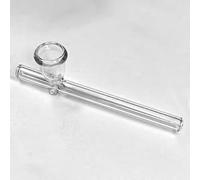BML Clear 4" Glass Smoking Pipe Sleek and Transparent Thick Solid Glass Pipe Smoke Tobacco Smoke Hand Pipes Perfect for Tobacco Smoking