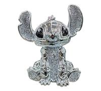 BML Crushed Diamond Silver Stitch Ceramic Sparkly Shelf Sitter Ornament | Glamorous Decor for a Sparkling Home and Gifts