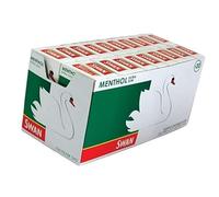 BML Extra Slim Pre Cut Filter Tips - 20 Packs in 1 Full Box with Cooling Menthol Flavor, Cigarette Rolling Papers