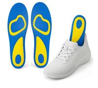 BML Gel Orthotic Insoles for Shoes with Arch Support Cushioned Heel Shoe Inserts for Men Women Shock Absorbing Insoles for Walking Running Work Everyday Comfort Size 38 to 42