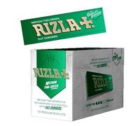 BML Green Rolling Papers 100 Booklets/Box, Medium Weight Paper for Effortless Cigarette Rolling