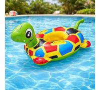 BML Inflatable Turtle Swim Float for Toddlers 1 to 4 Years Baby Pool Float Seat with Leg Holes Kids Summer Pool Toys for Swimming Pool Beach Garden Outdoor Water Fun