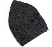 BML Men's Skull Cap 1 x Black Muslim Kufi Islamic Prayer Hat Breathable and Light Weight Head Wear Topi