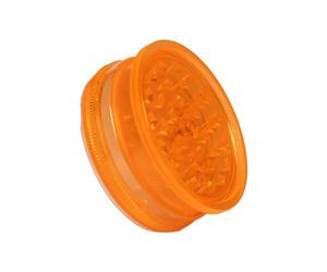 BML Plastic Herb Grinder 3 Part Magnetic Grinder with 3 Pcs Assorted Colors Efficient and Easy Handling & Grind | Shark Teeth and Smell Proof Airtight Stash Compartment (Orange)