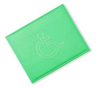 BML PU Leather Disabled Badge Safe Wallet Protector Disability Parking Permit Discreet Display Cover Hologram Safe (Green)