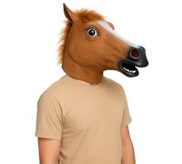 BML Realistic Horse Head Mask for Adults Funny Latex Animal Costume Prop for Halloween Cosplay Parties Festivals Pranks Gag Gift (Horse Head Mas)