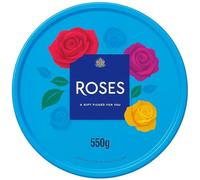 BML Roses Chocolate Tub 550g Assorted Milk and Dark Chocolates Sharing Box Ideal for Christmas Celebrations Halloween Parties Birthday and Everyday Sweet Treats