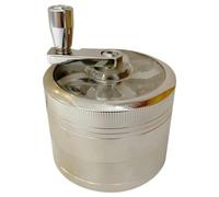 BML Spice Mills Plastic Herb Grinder | 4 Part Durable Grinder with Airtight Stash and Storage Compartment | Pocket Size Spice Crusher for Kitchen Tools & Accessories (55 mm Silver Mill)