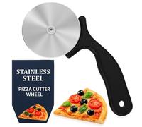 BML Stainless Steel Pizza Cutter Wheel Super Sharp Blade Smooth Rolling Slicer with Anti Slip Handle Food Grade for Pizza Bread Pastry