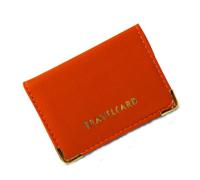 BML Travel Cards Oyster Bus Pass Wallet | Stylish and Pocket Size Rail Card Cover Case, Credit Card ID and Ticket Cover Holder Perfect as a Gift for Commuters (Orange)