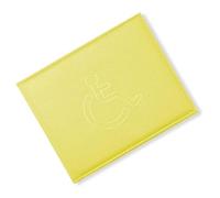 BML Yellow Soft Leather Disabled Badge Holder Disability Parking Permit Wallet Hologram Safe Window Discreet Cover for Car Display