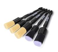BMLEI 5pcs Car Detailing Brushes Set, Boars Hair Auto Car Detail Brush Kit No Scratch, Ultra Soft Car Duster Brushes Perfect for Interior, Exterior Cleaning, Wheels,Tires,Leather Seats…