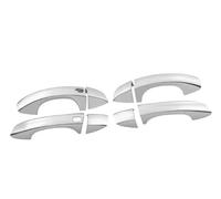 BMLGPGBCDW Outside Door Handle for Skoda for Superb 2009 2010 2011 2012 2013 Car Door Handle Cover Trim Sticker Accessories(Silver 2 Buttons)