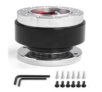 BMLGPGBCDW Universal Car 6-Hole Steering Wheel Snap Off Quick Release Hub Adapter Boss Kit Paddle Shifter(Black)