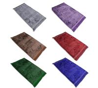 BMLIMITED BML 1 x Prayer Mat Extra Thick Soft Padded Non Slip Islamic Prayer Rug For Namaz Travelling & Perfect Ramadan Eid Gift (120cm x 80cm) (Green)