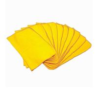 BMLIMITED BML 10 x Soft Cotton Yellow Dusting Cloths Towels | 100% Cotton Lint Free Dusting Towel for Cleaning Window and Car Polishing Duster Multi Surface Cleaner Cloth