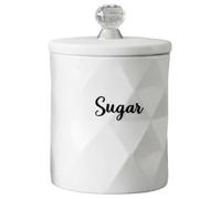 BMLIMITED BML Kitchen Storage Canister with Lid - Decorative Storage Jar for Tea, Coffee, Sugar, Biscuits & Dry Food - Multiple Colours and Designs Available (White Marble Sugar Jar)