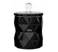 BMLIMITED BML Kitchen Storage Canister with Lid - Decorative Storage Jar for Tea, Coffee, Sugar, Biscuits & Dry Food - Multiple Colours and Designs Available (Black Marble Tea Jar)