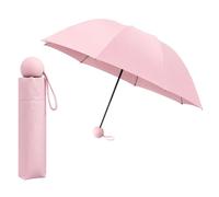 BMLIMITED BML Mini Folding Umbrella Windproof Travel Umbrella for Women Lightweight Portable Compact Rain Umbrella with UV Sun Protection (Pink)