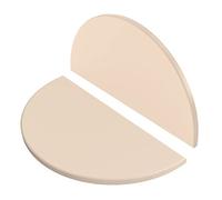 BMMXBI Heat Deflector Baking Stone Pizza Compatible with Kamado Joe Big Joe I, II, III, 19.7In 2-Pack Half-Moon Ceramic Cooking Stone for Big Green Egg XL Large Egg Vision Grills XL