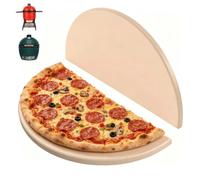 BMMXBI Heat Deflector Baking Stone Pizza Compatible with Kamado Joe Big Joe I, II, III, 19.7In 2-Pack Half-Moon Ceramic Cooking Stone for Big Green Egg XL Large Egg Vision Grills XL
