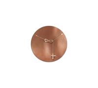 BMMYE Gold Necklaces for Women Infinity Adjustable Cross Necklace 14K Gold Plated Cross Necklaces for Women
