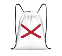 bmnaswt Alabama State Flag Print Drawstring Bag, Foldable Gym Backpack For Beach, Hiking, Gym & Daily Errands