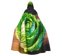 bmnaswt Bright Cabbage Print Halloween Adult Hooded Cloak, Unisex Hooded Robe Cloak Long Cape For Cosplay/Party