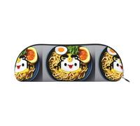 bmnaswt Egg Cup Noodle Ramen Print Storage Pouch,Cross Grain Zipper Pouch, Elegant Portable Makeup Stationery Bag
