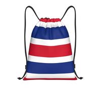bmnaswt Flag Of Costa Rica Print Drawstring Bag, Foldable Gym Backpack For Beach, Hiking, Gym & Daily Errands