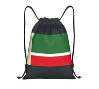 bmnaswt Flag Of The Chechen Republic Print Drawstring Bag, Foldable Gym Backpack For Beach, Hiking, Gym & Daily Errands