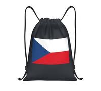 bmnaswt Flag Of The Czech Republic Print Drawstring Bag, Foldable Gym Backpack For Beach, Hiking, Gym & Daily Errands